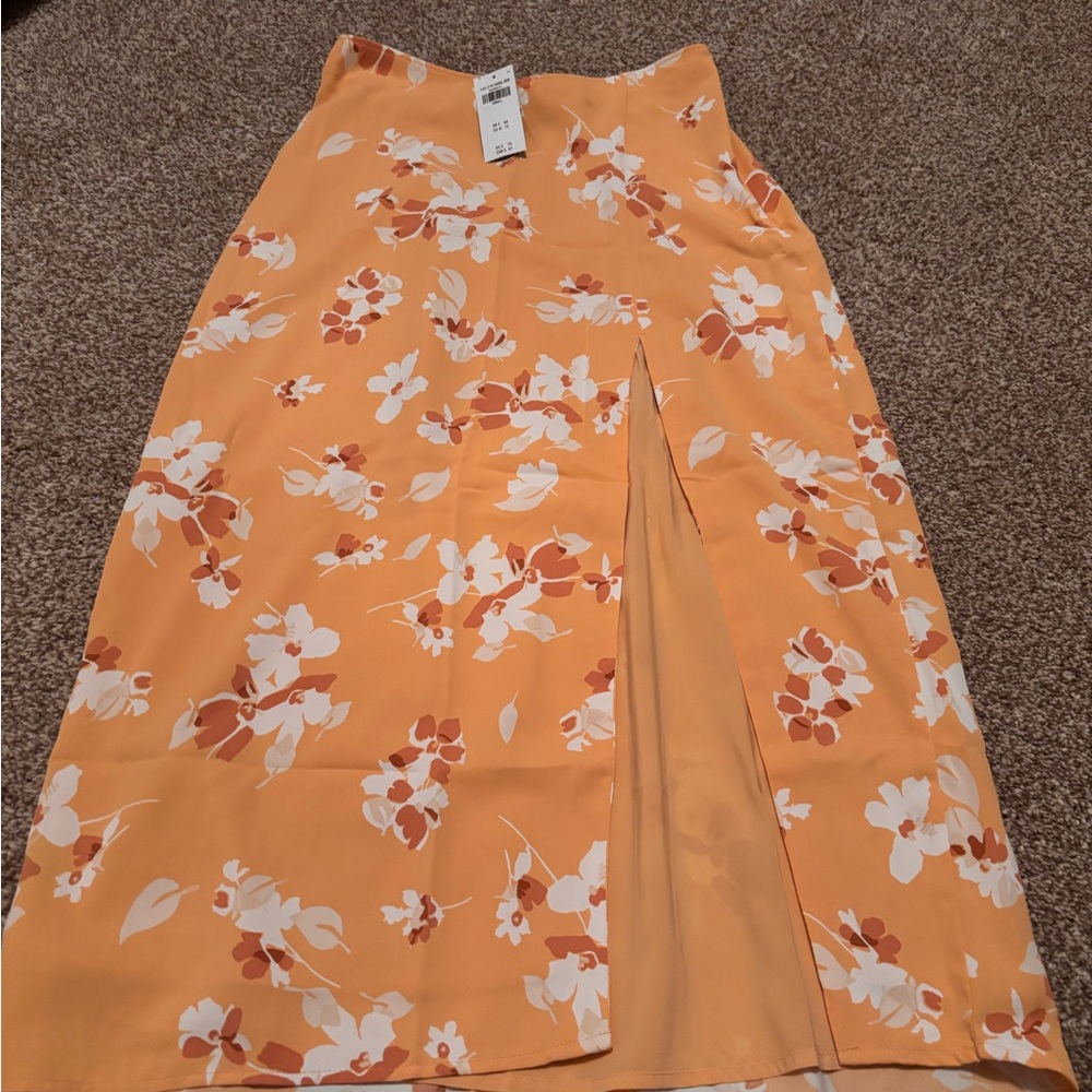 Abercrombie Floral Slit Long Skirt S, NWT